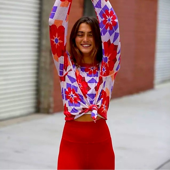 Free People | Keep Rolling Long Sleeve Tee | Sweet Lavender Combo - Picture 3 of 6